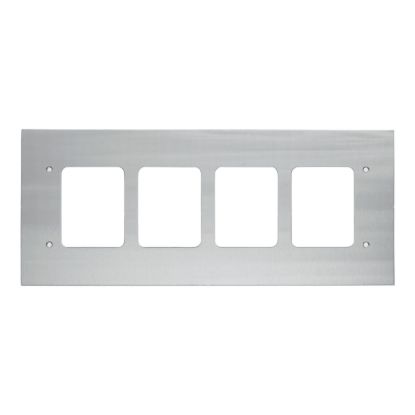 Picture of Flush Mount Metal Plate, Medilec, Wall Boxes, 4 Gang, Fascia