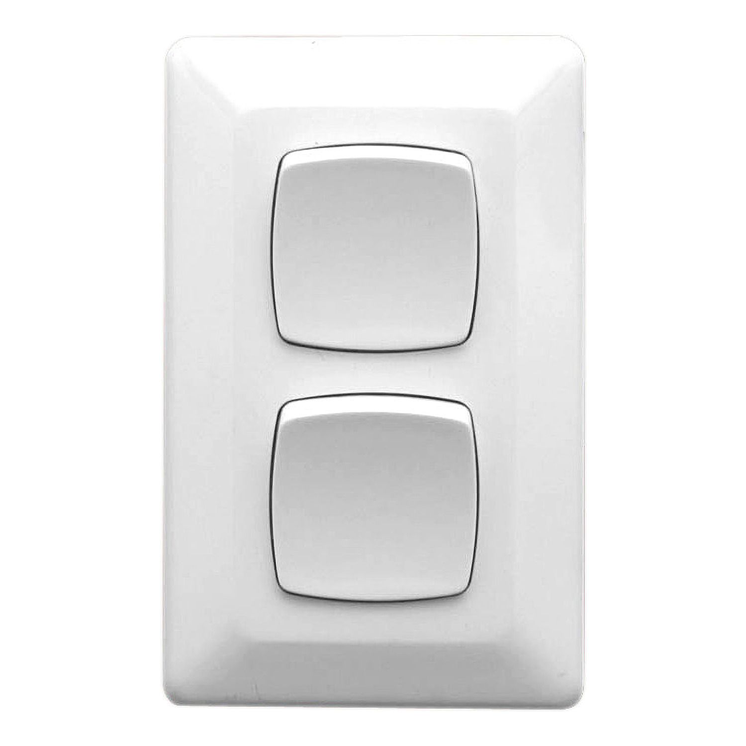 Picture of Flush Switch, Prestige Series, 2 Gang, 230/240V, 10A, Standard, Vertical