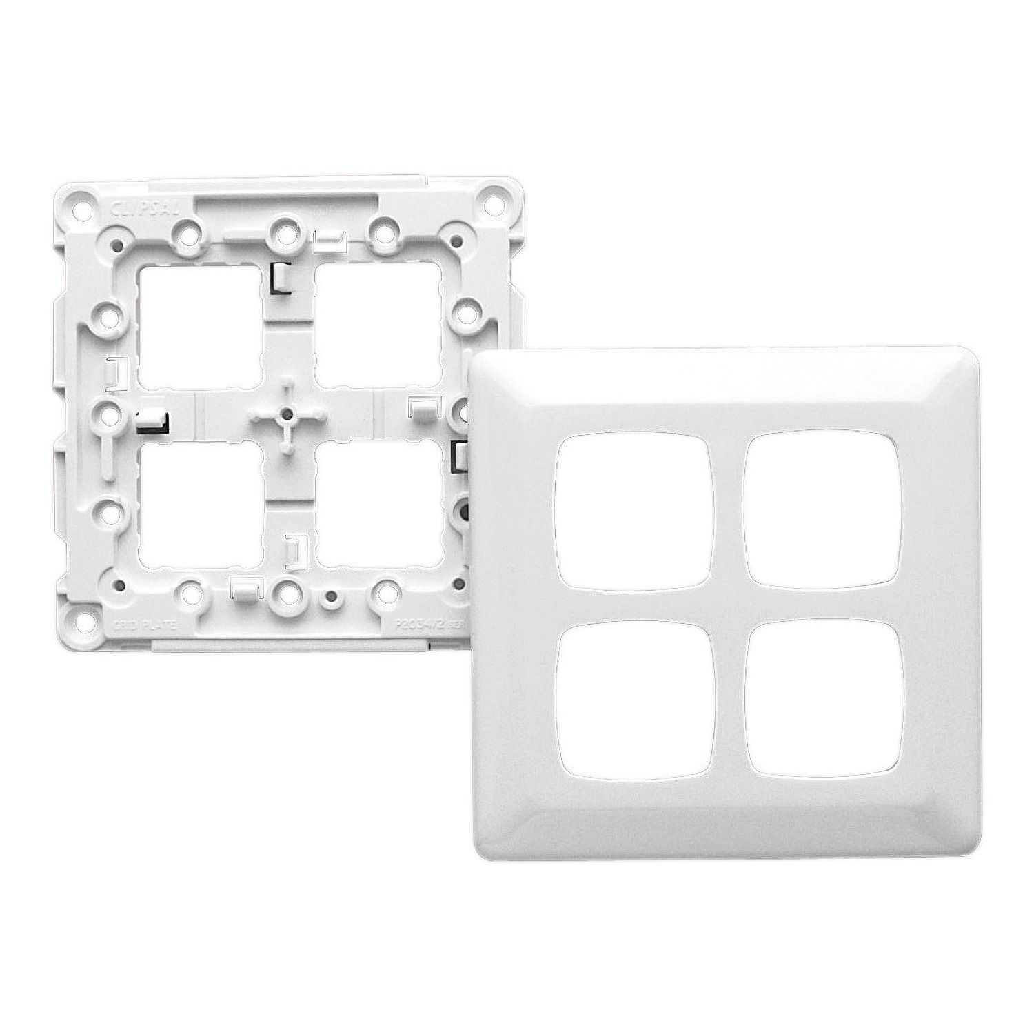 Picture of Switch Grid Plate and Cover, Prestige Series, 4 Gang, Large Format Size
