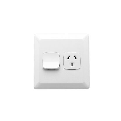 Picture of Single Switch Socket Outlet, Prestige Series, 250V, 10A, Vertical, Large Format Size