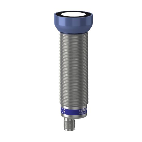 Picture of Ultrasonic sensors XX, ultrasonic sensor, stainless steel, cylindrical M30, straight, 4 m, PNP
