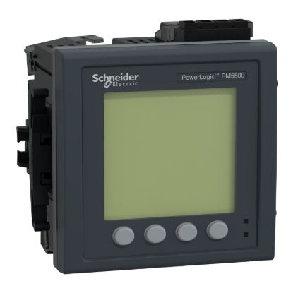 Picture of power meter PowerLogic PM5580, 2 ethernet, up to 63th Harmonic, 1,1MB, 24VDC, 4DI/2DO 52 alarms