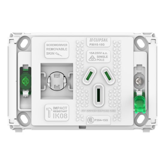 Picture of Single Power Point Grid, Pro Series, Horizontal Mount, 250V, 15A