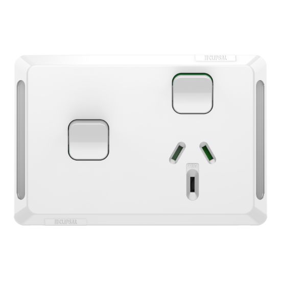 Picture of Single Power Point, Pro Series, Horizontal Mount, 1Ex20A, 10A, 250V