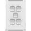 Picture of Flush Switch, Pro Series, Vertical Mount, 5 Gang, 1-Way/2-Way, 230/240V 20A, /16AX