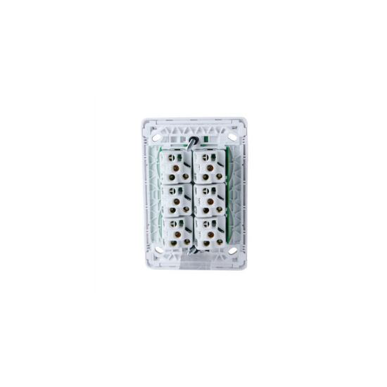 Picture of Flush Switch, Pro Series, Vertical Mount, 6 Gang, 1-Way/2-Way, 230/240V 20A, 16AX