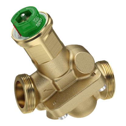 Picture of SpaceLogic VP228E PIBCV (PICV), 2-Way, PN16, DN15, G3/4 Ext. Thread, Low Flow: 0.06…0.28 m³/h (…0.076 l/s), No PT plugs.