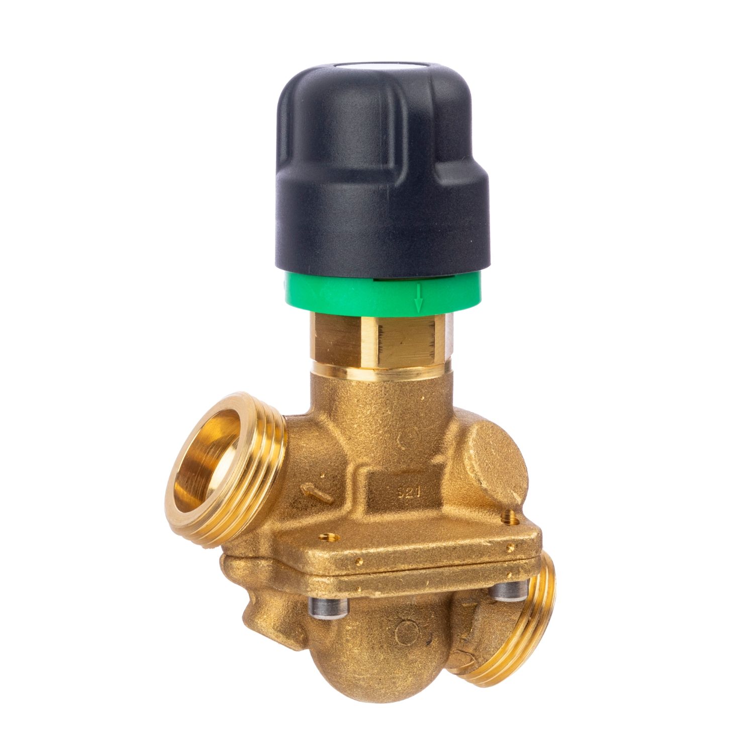 Picture of SpaceLogic VP228E PIBCV (PICV), 2-Way, PN16, DN15, G3/4 Ext. Thread, Low Flow: 0.06…0.28 m³/h (…0.076 l/s), No PT plugs.