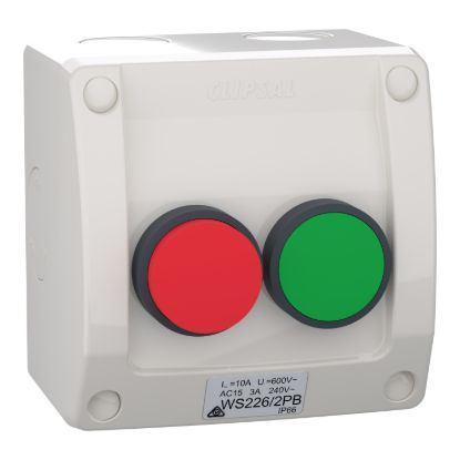 Picture of Switch, Weathershield, Push Button, 2-Gang, 3A, 240VAC, IP66