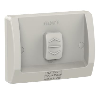 Picture of Switch, Weathershield, Flush, 1-Gang, 16AX, 250VAC, IP66