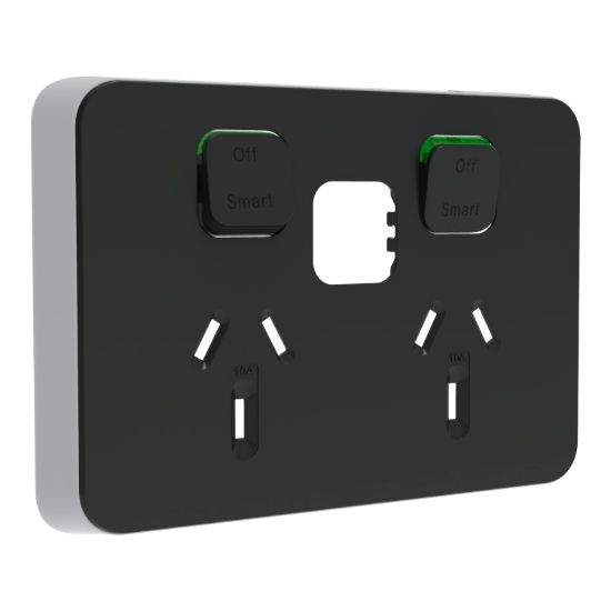 Picture of Skin Connected Socket Wiser, Clipsal Iconic, Horizontal Twin