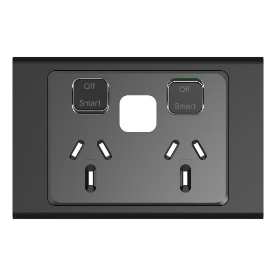 Picture of Styl Skin Connected Socket, Clipsal Iconic, Wiser, Horizontal Twin