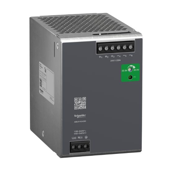 Picture of Regulated Power Supply, 100 to 240V AC, 24V, 20A, single phase, Optimized