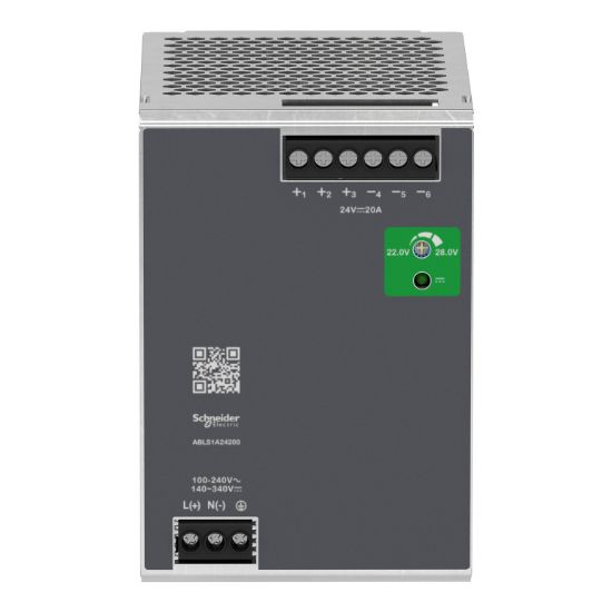 Picture of Regulated Power Supply, 100 to 240V AC, 24V, 20A, single phase, Optimized