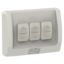 Picture of Switch, Weathershield, Flush, 3-Gang, 16AX, 250VAC, IP66