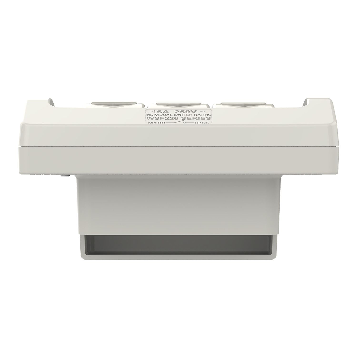 Picture of Switch, Weathershield, Flush, 3-Gang, 16AX, 250VAC, IP66