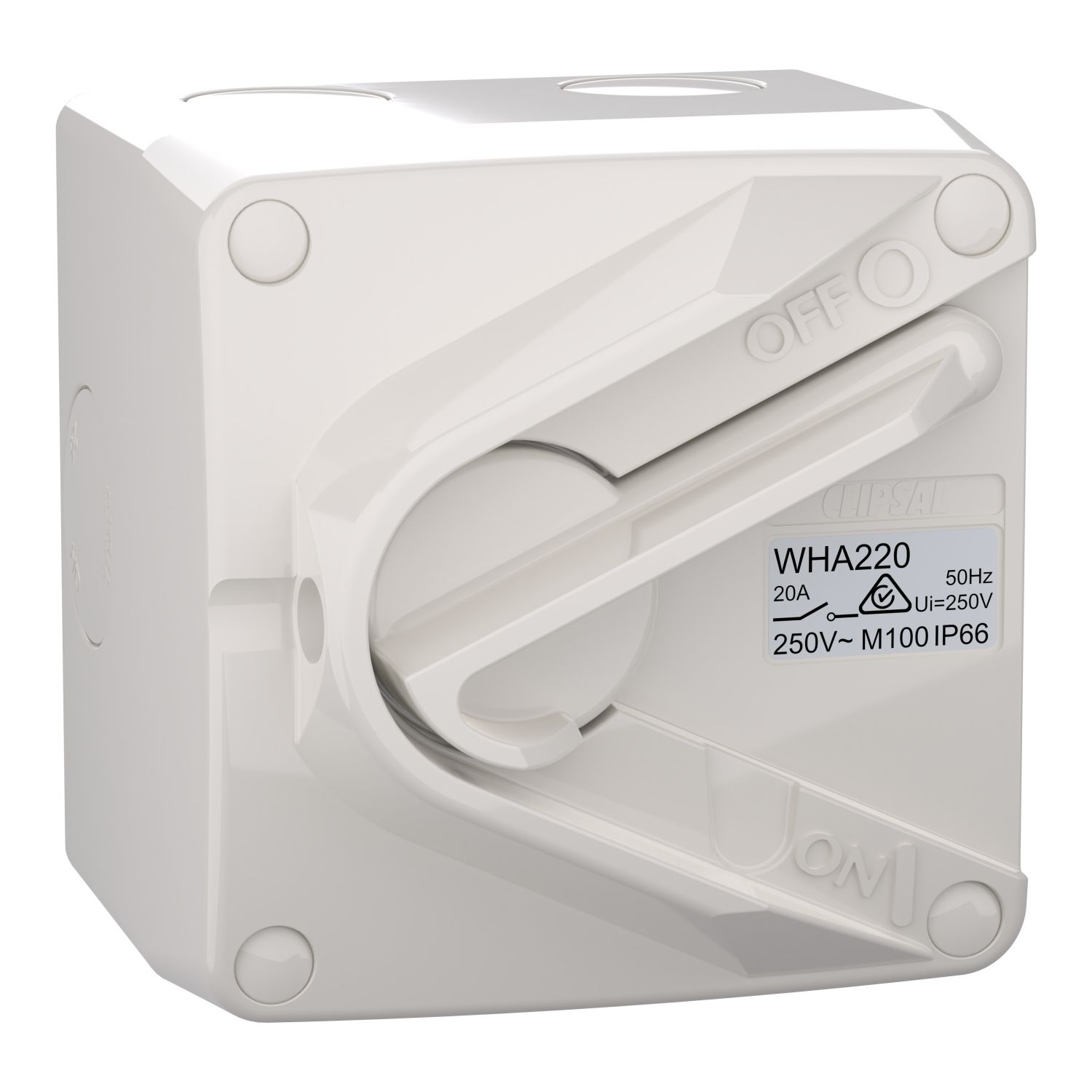 Picture of Switch, Weathershield, 1-Gang, 2 Pole, 20A/16AX, 250VAC, IP66