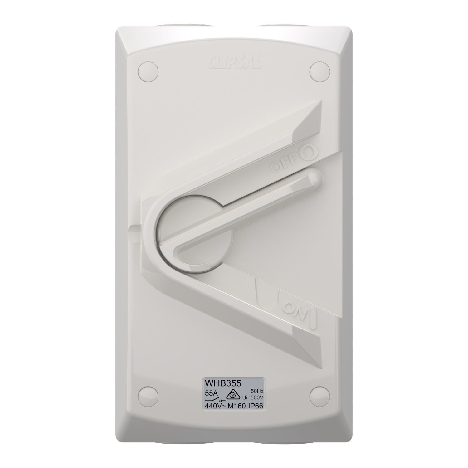 Picture of Switch, Weathershield, 1-Gang, 3 Pole, 55A, 440VAC, IP66