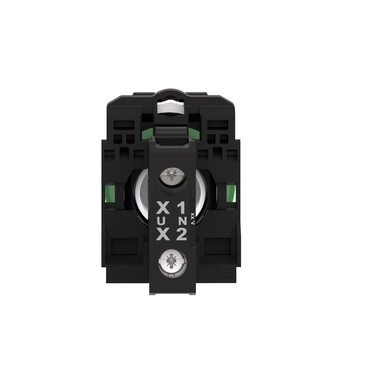 Picture of Pilot light, Harmony XB5, grey plastic, white, 22mm, universal LED, plain lens, 24V AC DC