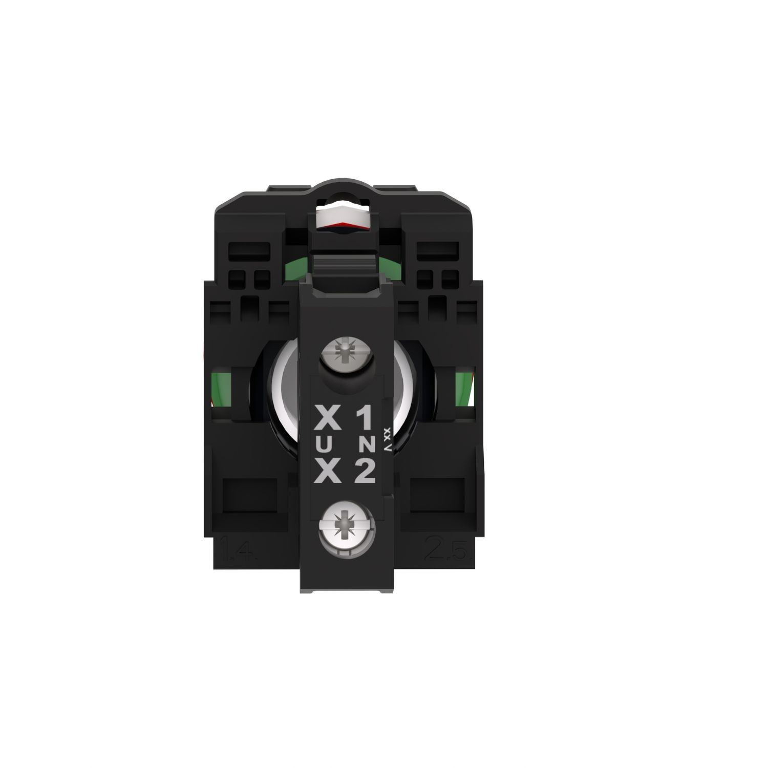 Picture of Pilot light, Harmony XB5, grey plastic, red, 22mm, universal LED, plain lens, 24V AC DC