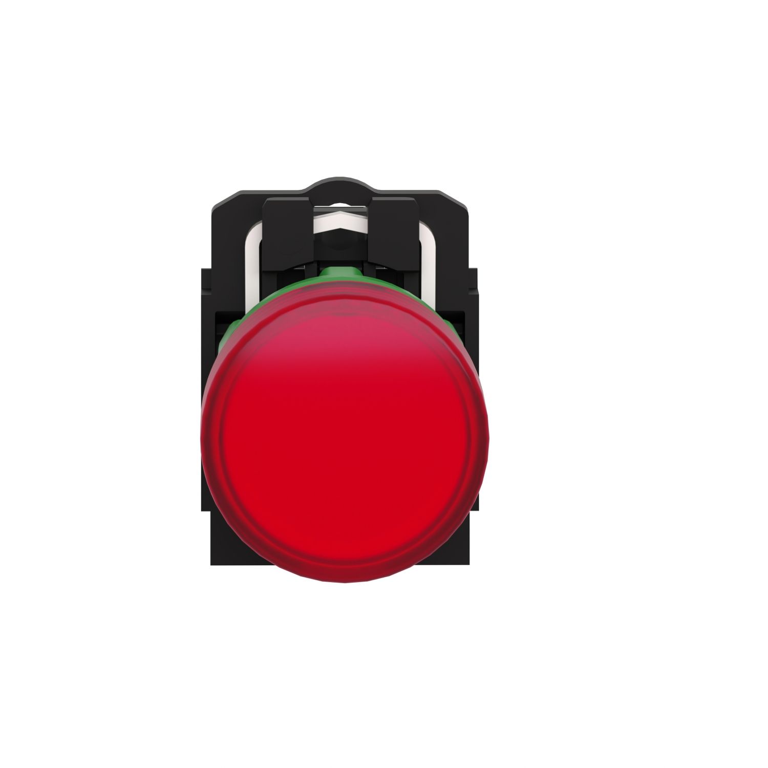 Picture of Pilot light, Harmony XB5, grey plastic, red, 22mm, universal LED, plain lens, 24V AC DC