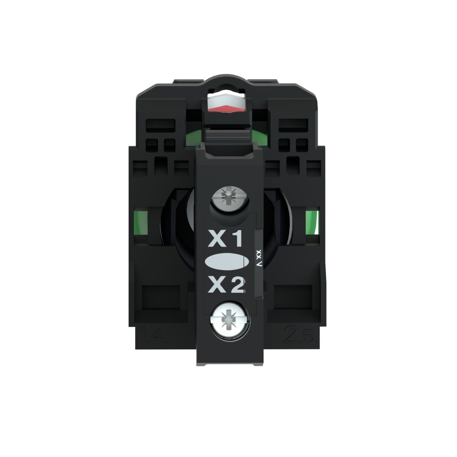 Picture of pilot light, Harmony XB5, grey plastic, red, 22mm, universal LED, plain lens, 110...120V AC