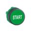 Picture of Push button head, Harmony XB5, plastic, flush, green, 22mm, spring return, marked START