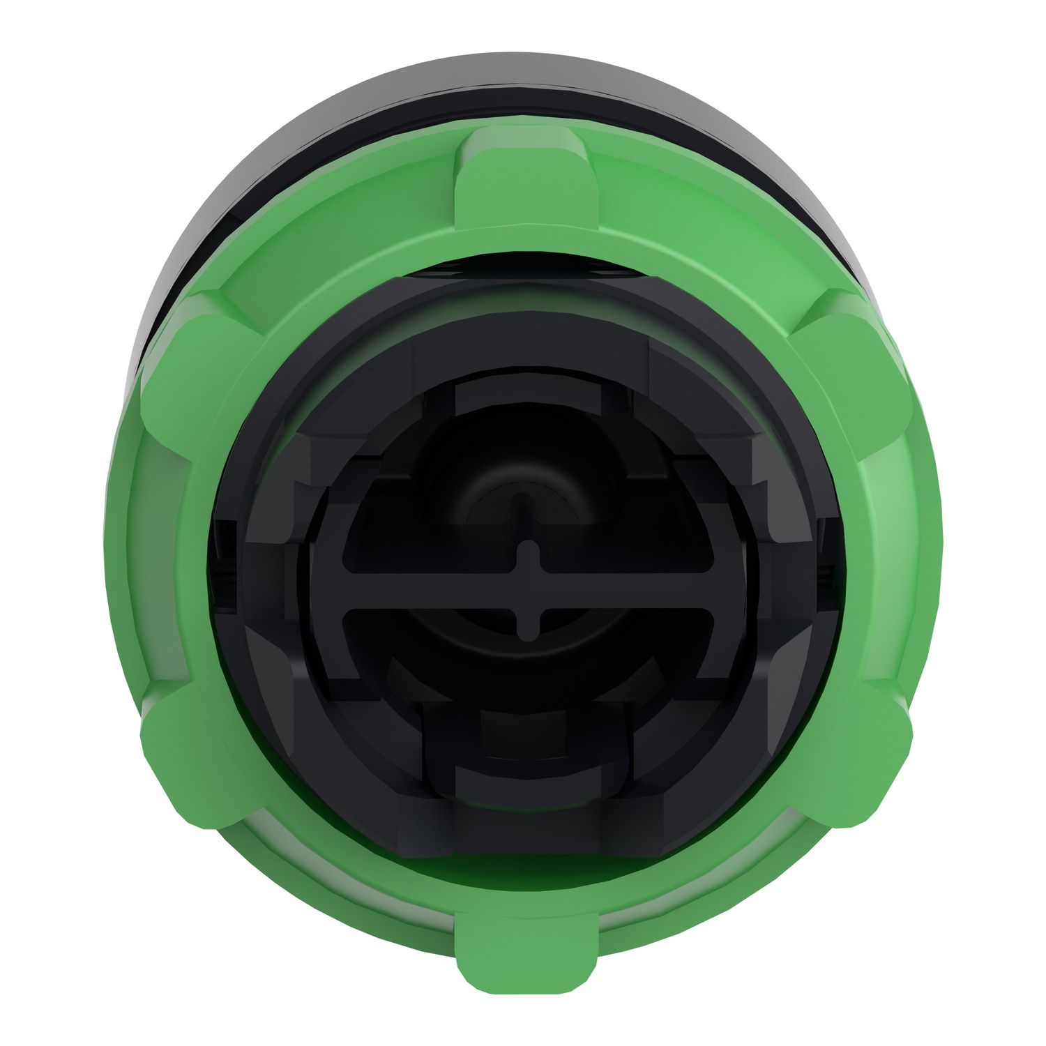 Picture of Push button head, Harmony XB5, plastic, flush, green, 22mm, spring return, marked START