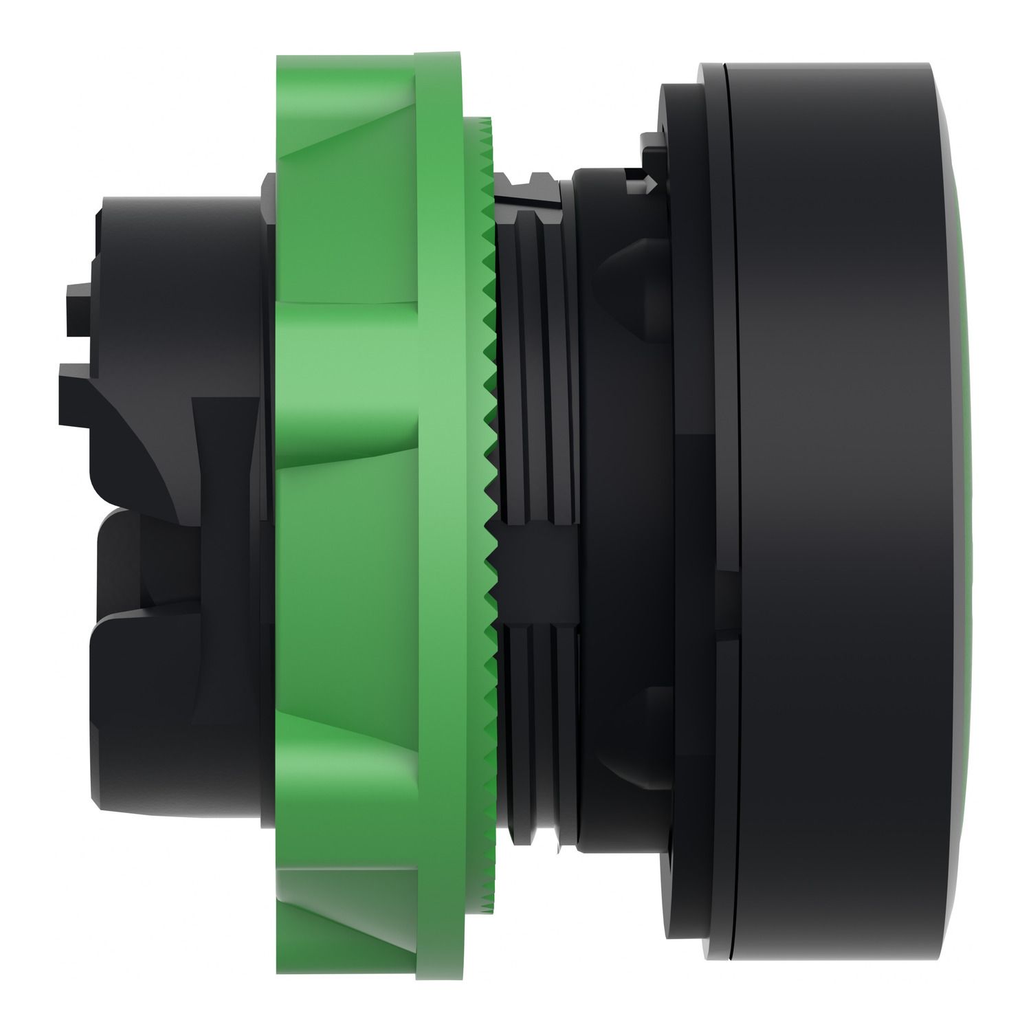 Picture of Push button head, Harmony XB5, plastic, flush, green, 22mm, spring return, marked START