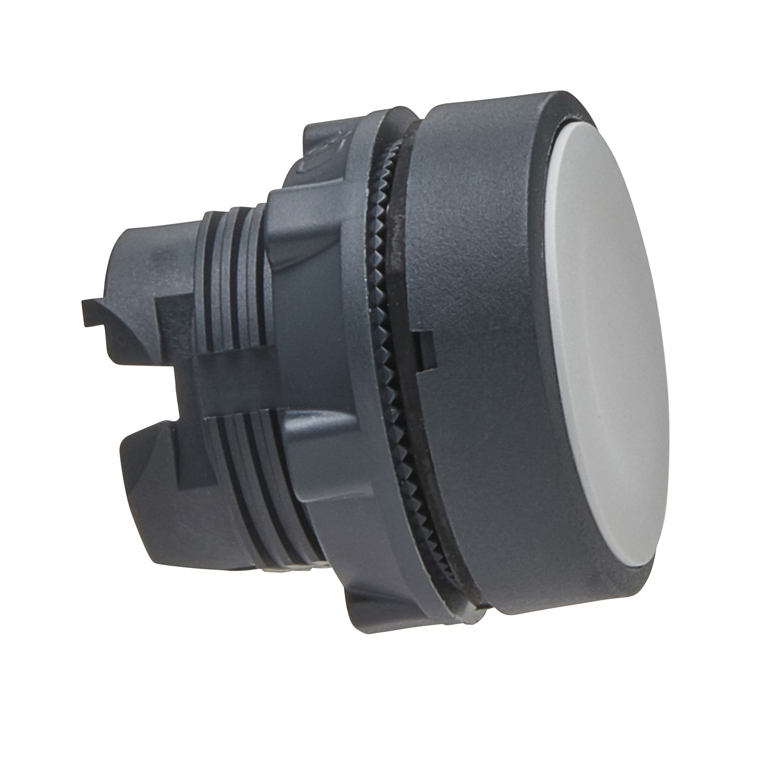 Picture of Head for non illuminated push button, Harmony XB5, white flush, 22mm, push push, unmarked