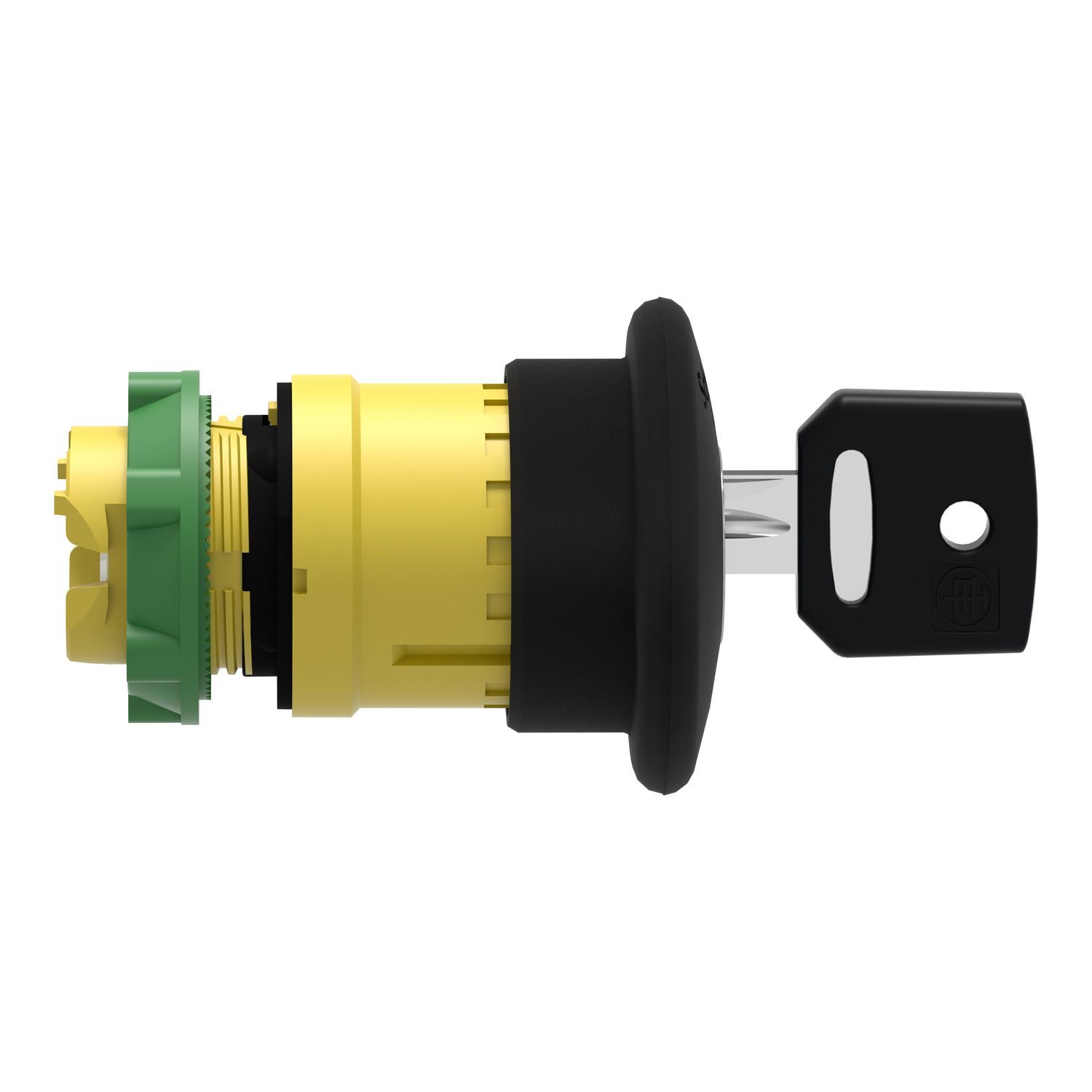 Picture of head for non illuminated push button, Harmony XB5, black, 40mm mushroom pushbutton, 22mm latching key release