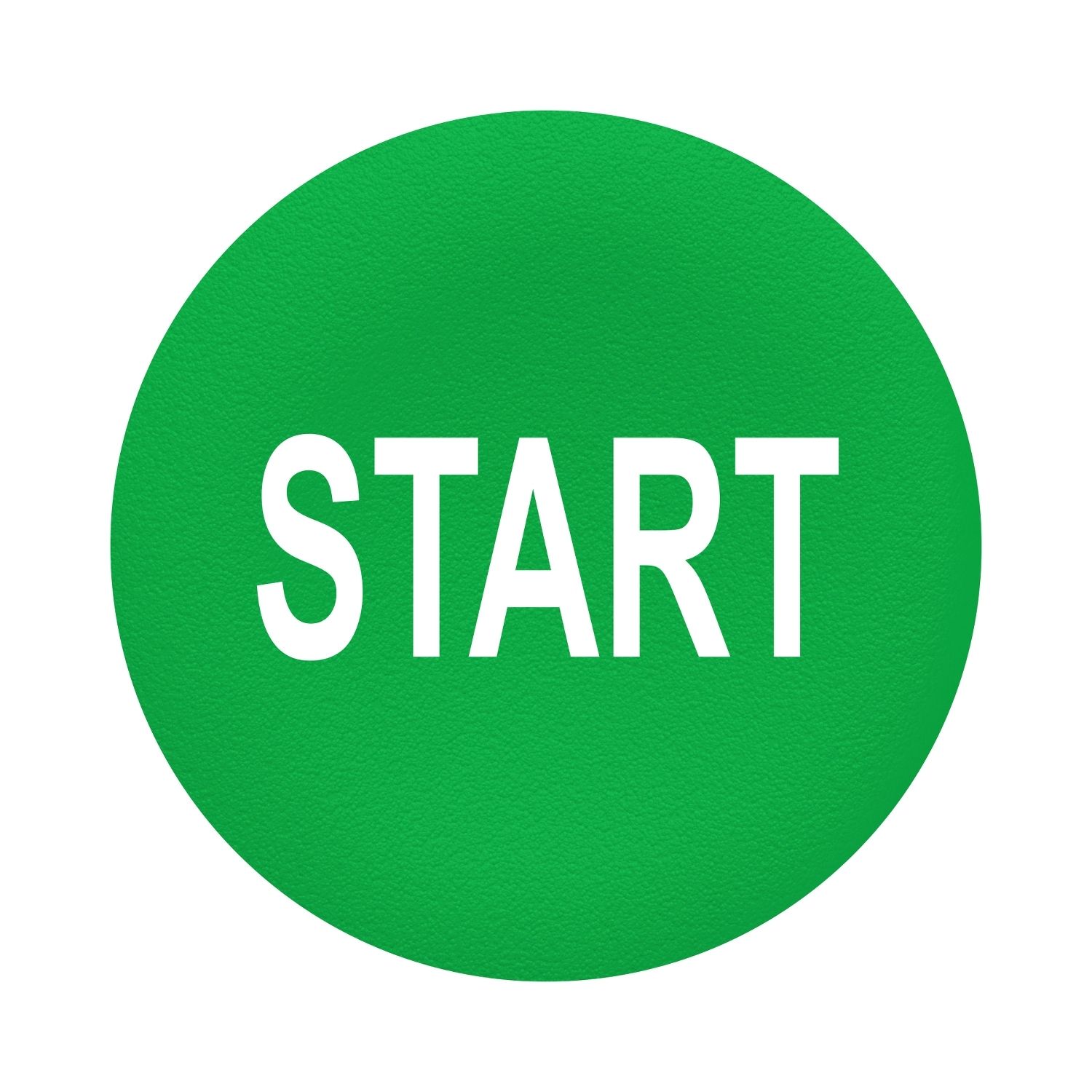 Picture of Cap for push button head, Harmony XB4, plastic, green, 22mm, white  marked START