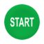 Picture of Cap for push button head, Harmony XB4, plastic, green, 22mm, white  marked START