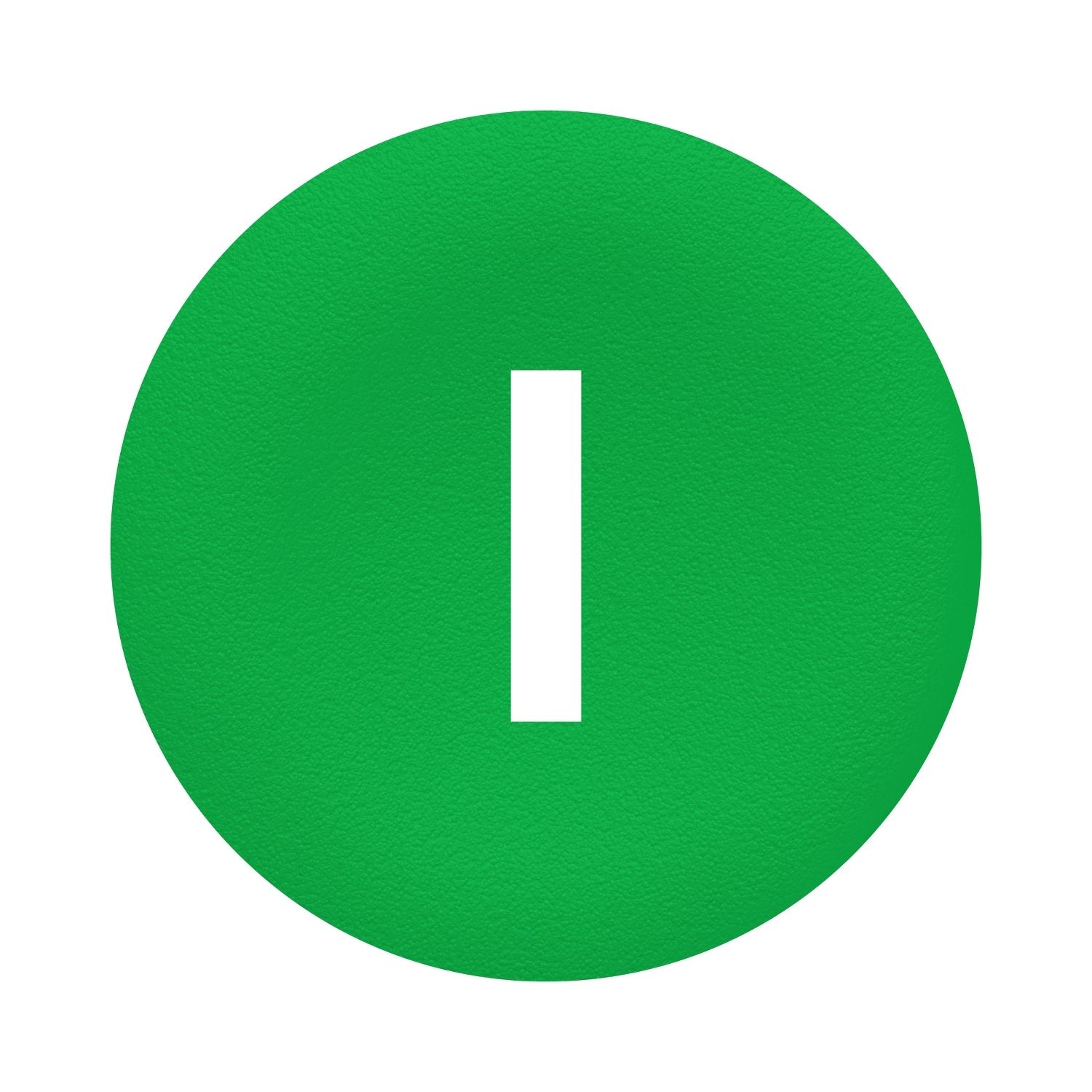 Picture of Cap for multiple-headed push button, Harmony XB4, wireless, plastic, green, 22mm, white marked I