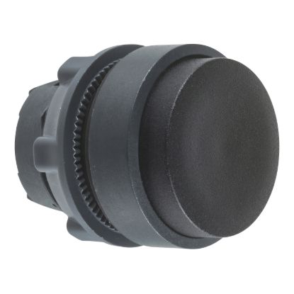 Picture of Head for non illuminated push button, Harmony XB5, black projecting, 22mm, spring return, unmarked