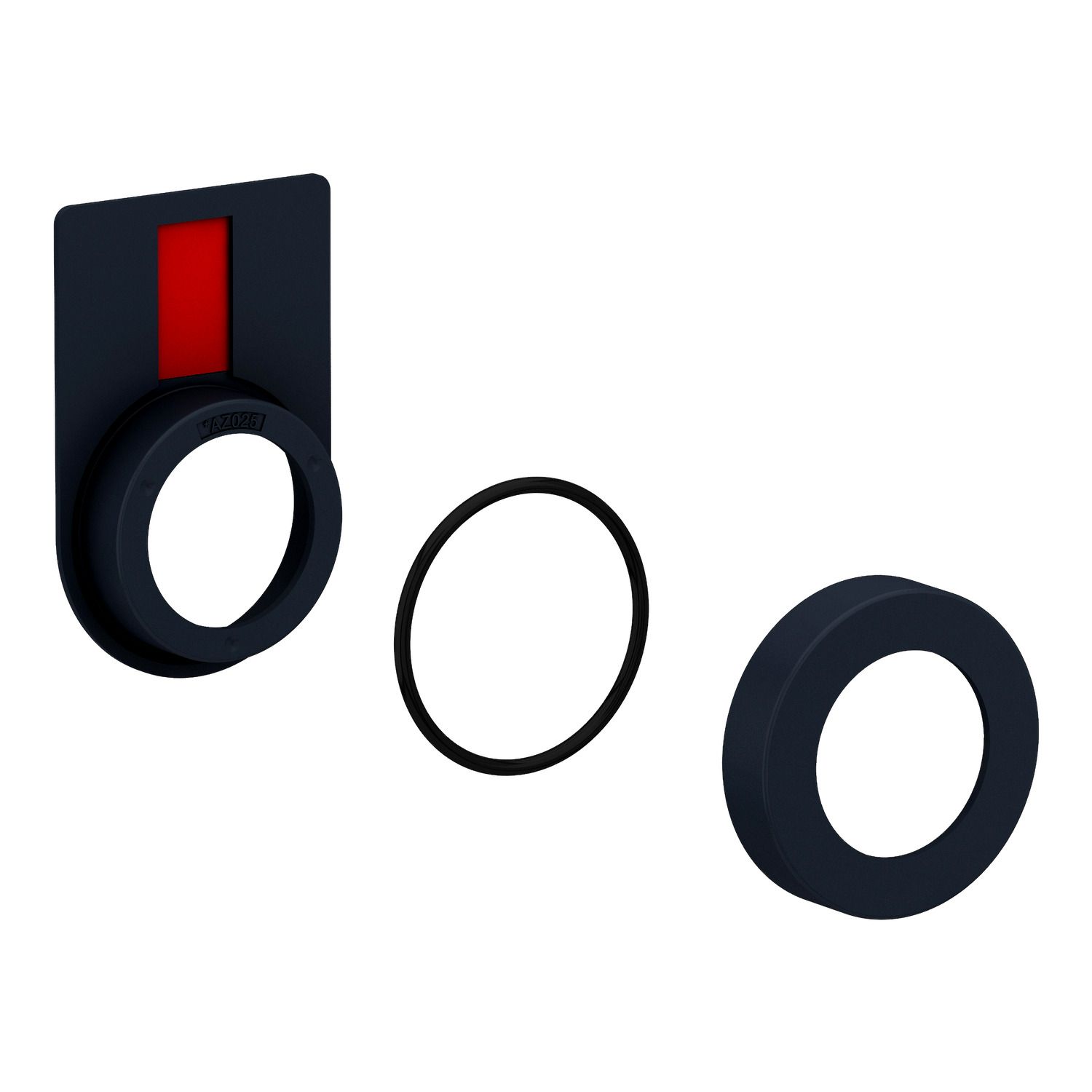 Picture of Flush mounting kit, Harmony XB5, Ø30 for push buttons and pilot lights Ø22, plastic, 2-line legend