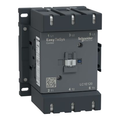 Picture of Contactor,Easy TeSys Control,LC1E,3P(3NO),AC-3,<=440V,120A,24V AC coil,50Hz
