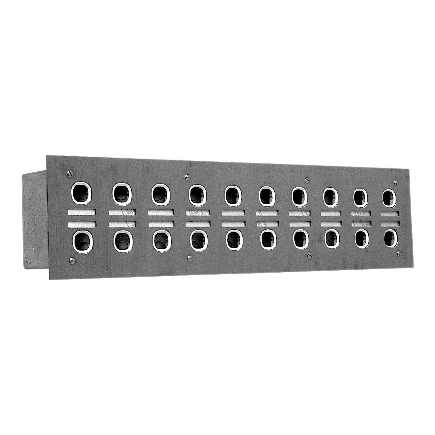 Picture of Labelled Switch Plate, Metal Plate Series, 20 Gang, Stainless Steel, 2 Rows of 10