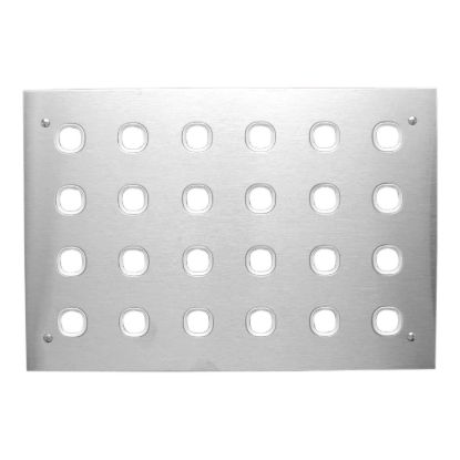 Picture of Switch Plate, Metal Plate Series, 24 Gang, 6 Rows of 4, Less Mechanism