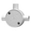Picture of Round Junction Box, Clipsal - Cable Management, PVC, 16mm Entries, 3 Way
