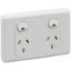 Picture of Twin Switch Socket Outlet, 2000 Series, 250V, 10A, 2 Pole