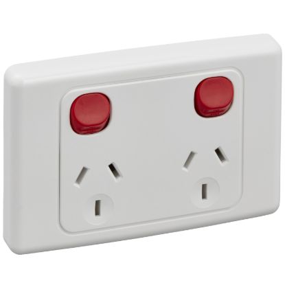 Picture of Switched Socket Twin, 2000 Series, 10A Dolly
