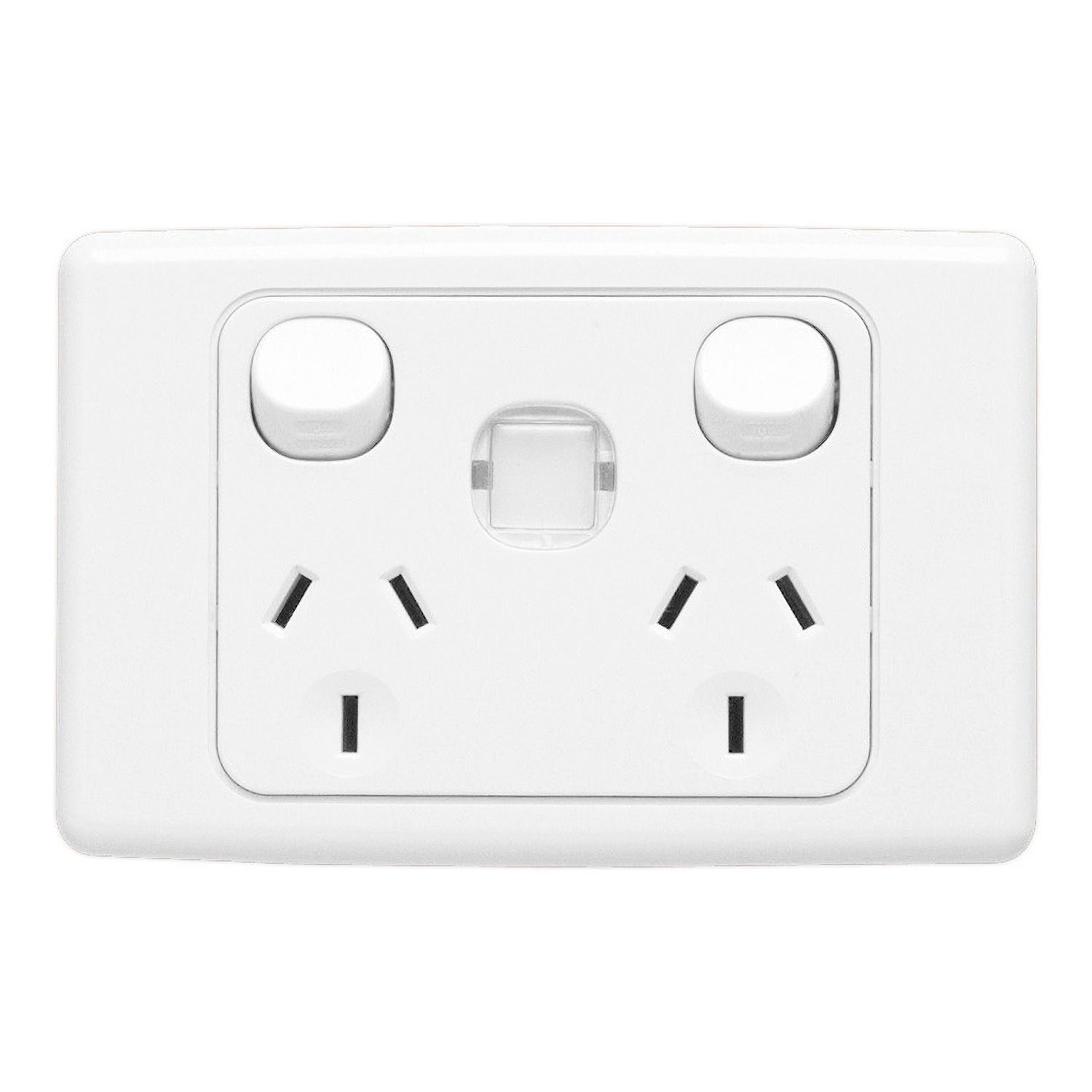 Picture of Twin Switch Socket Outlet, 2000 Series, 250V, 10A, Removable Plug Identification