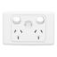 Picture of Twin Switch Socket Outlet, 2000 Series, 250V, 10A, Removable Plug Identification