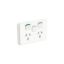 Picture of Double Switch Power Point, Clipsal Iconic, Horizontal Mount, 250 V 10A, Extra Removable Switch