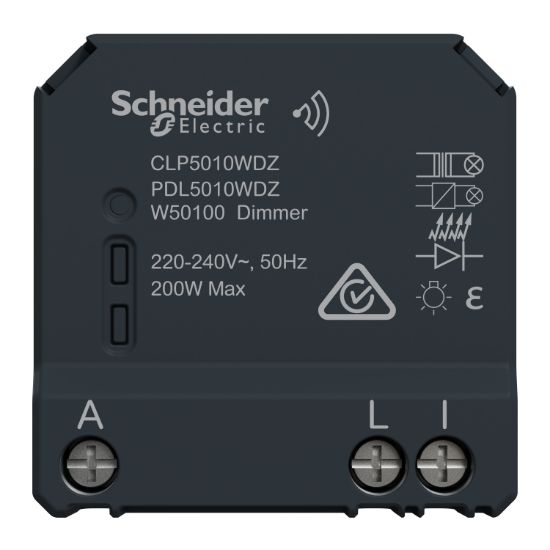 Picture of Connected dimmer, Wiser, 200 W Max, 240 V, Micro module Grey