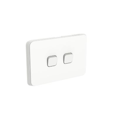Picture of Flush Switch, Clipsal Iconic, Horizontal Mount, 2 Gang, 1-Way/2-Way, 230/240V 10AX