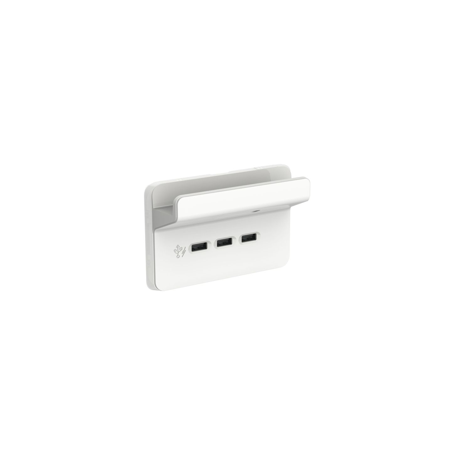 Picture of USB Charging Station Skin with Shelf, Clipsal Iconic, 3 Gang, Horizontal Mount