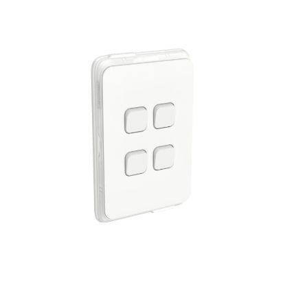 Picture of Switch, Clipsal Iconic, Vertical 4 Gang, 1/2 Way 10AX,230/240V, IP44