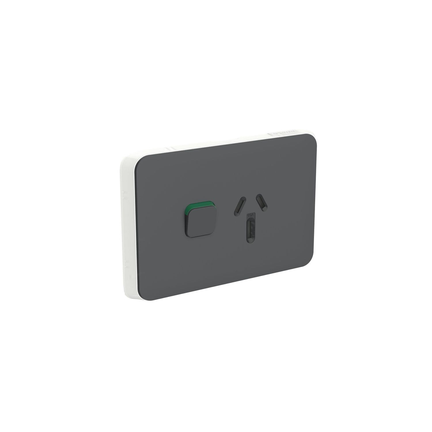 Picture of Single Power Point Skin, Clipsal Iconic, Horizontal Mount, 250V, 15A, Clip-On